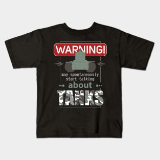 WARNUNG may spontaneously start talking about tanks - KV-2 Kids T-Shirt